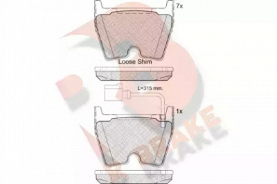R BRAKE rb2113203 -  Комплект тормозных колодок, дисковый тормоз